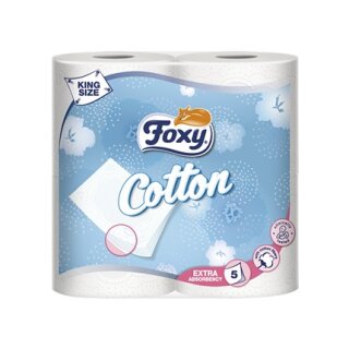 Cotton carta igienica x4 rot.-5veli
