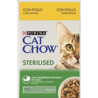 Cat Chow  sterilized pollo e melanzane 85g