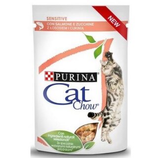 Cat Chow  sensitive salmone e zucchine 85g