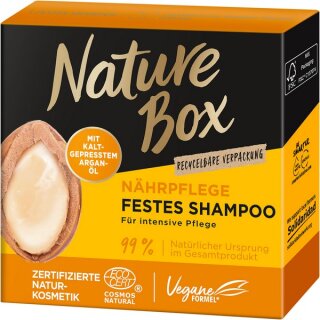 Nature Box festes Shampoo Nährpflege Arganöl 85g